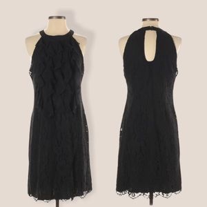 Erulla Crochet Lace Ruffle Sleeveless Dress 2 NWT